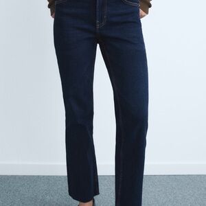 Mango Women's Deep Indigo Straight-Leg Jeans